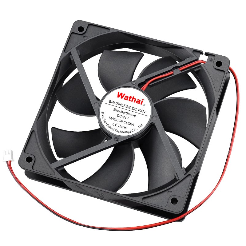 Wathai 120x120x25mm 120mm 24v Case Fan PC Cooling DC Brushless Motor Fan High Airflow - Image 5